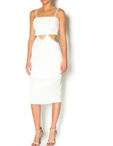 Endless Rose White fitted Cutout Dress, Size S